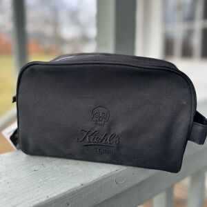 KIEHL’S x Kate Aries Moross Limited Edition Toiletry Black Travel BAG ONLY NWT